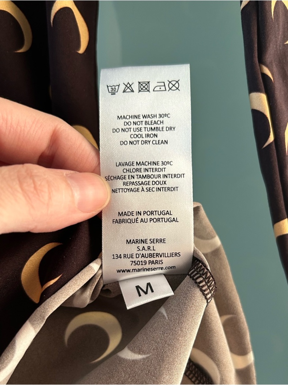 Marine Serre Borderline Crescent Moon Print High Neck Top - Picture 4 of 8